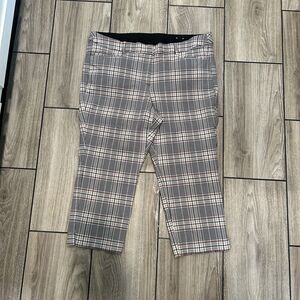 Lane Bryant Women's Pants Size 20 Plaid Cropped Office Professional Workwear